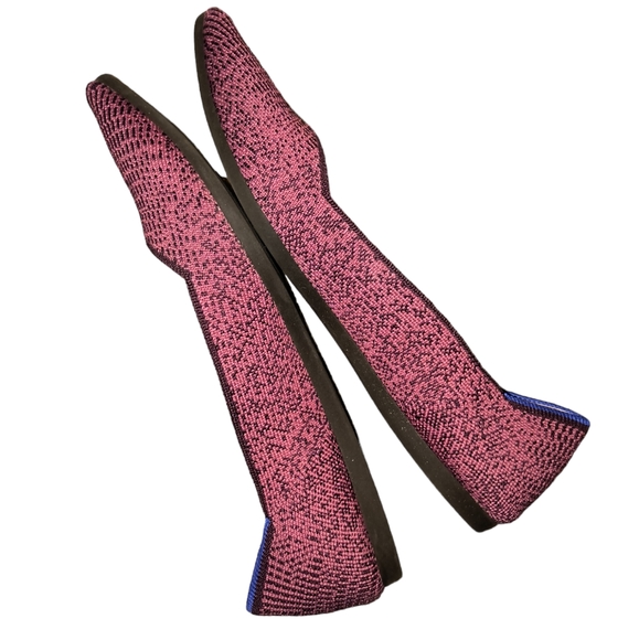 Rothy’s Limited Edition Rare Fig Python Print Point Flats Slip On Purple Size 8W - Picture 6 of 11